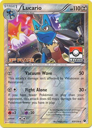 Lucario (63/124) (League Promo 3rd Place) [XY: Fates Collide] - The Mythic Store | 24h Order Processing