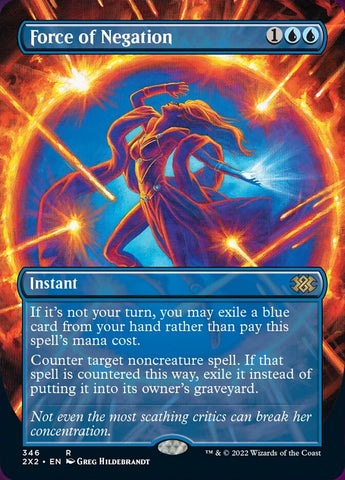 Force of Negation (Borderless Alternate Art) [Double Masters 2022] - The Mythic Store | 24h Order Processing