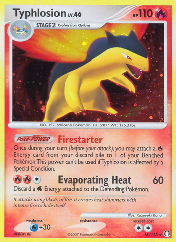 Typhlosion (16/123) [Diamond & Pearl: Mysterious Treasures] - The Mythic Store | 24h Order Processing