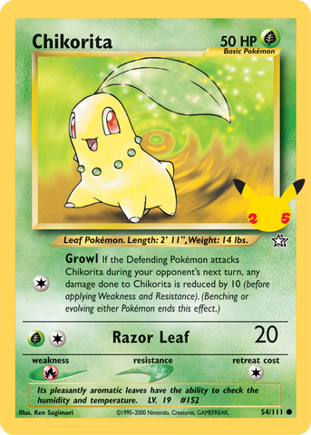 Chikorita (54/111) (Jumbo Card) [First Partner Pack] - The Mythic Store | 24h Order Processing