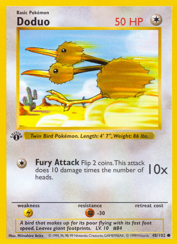 Doduo (48/102) (Shadowless) [Base Set 1st Edition] - The Mythic Store | 24h Order Processing