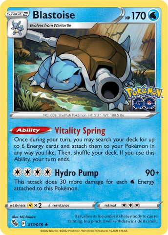Blastoise (017/078) [Pokémon GO] - The Mythic Store | 24h Order Processing
