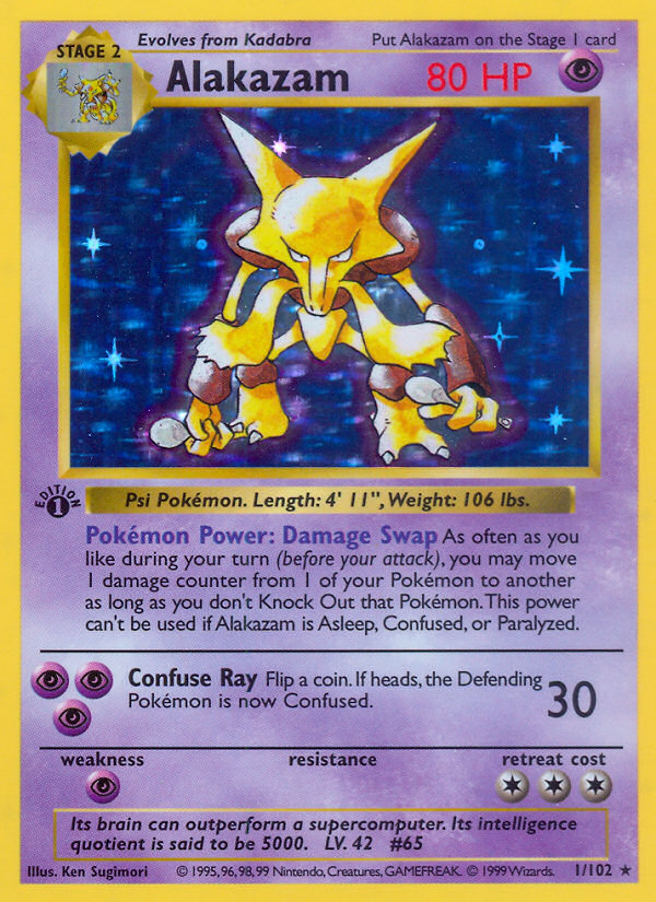 Alakazam (1/102) (Shadowless) [Base Set 1st Edition] - The Mythic Store | 24h Order Processing