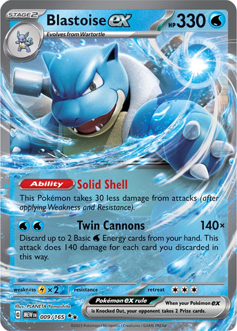 Blastoise ex (009/165) (Jumbo Card) [Scarlet & Violet 151] - The Mythic Store | 24h Order Processing