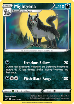 Mightyena (104/185) [Sword & Shield: Vivid Voltage] - The Mythic Store | 24h Order Processing