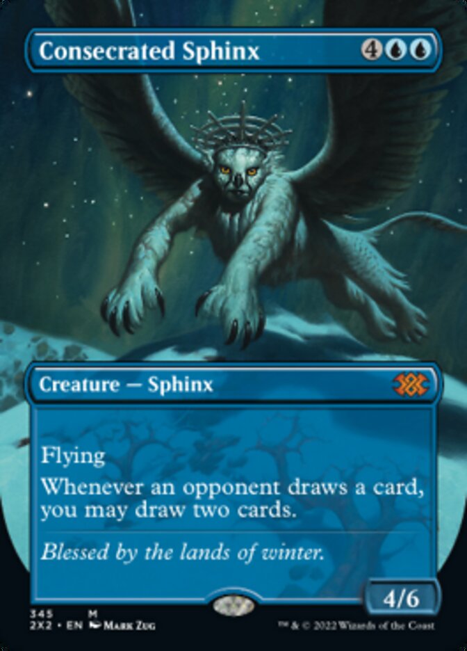 Consecrated Sphinx (Borderless Alternate Art) [Double Masters 2022] - The Mythic Store | 24h Order Processing