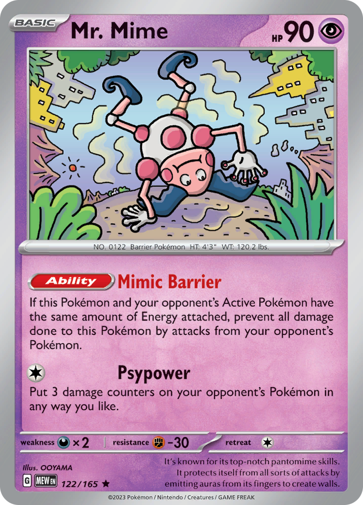 Mr. Mime (122/165) [Scarlet & Violet 151] - The Mythic Store | 24h Order Processing