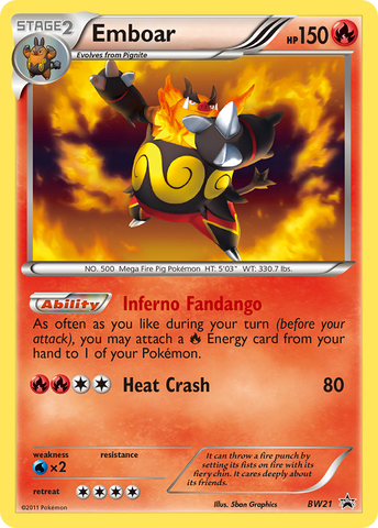 Emboar (BW21) [Black & White: Black Star Promos] - The Mythic Store | 24h Order Processing