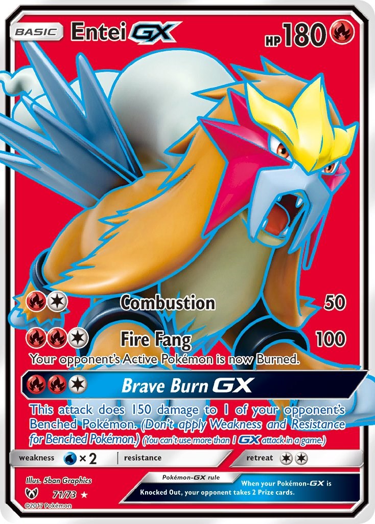 Entei GX (71/73) (Full Art) [Sun & Moon: Shining Legends] - The Mythic Store | 24h Order Processing