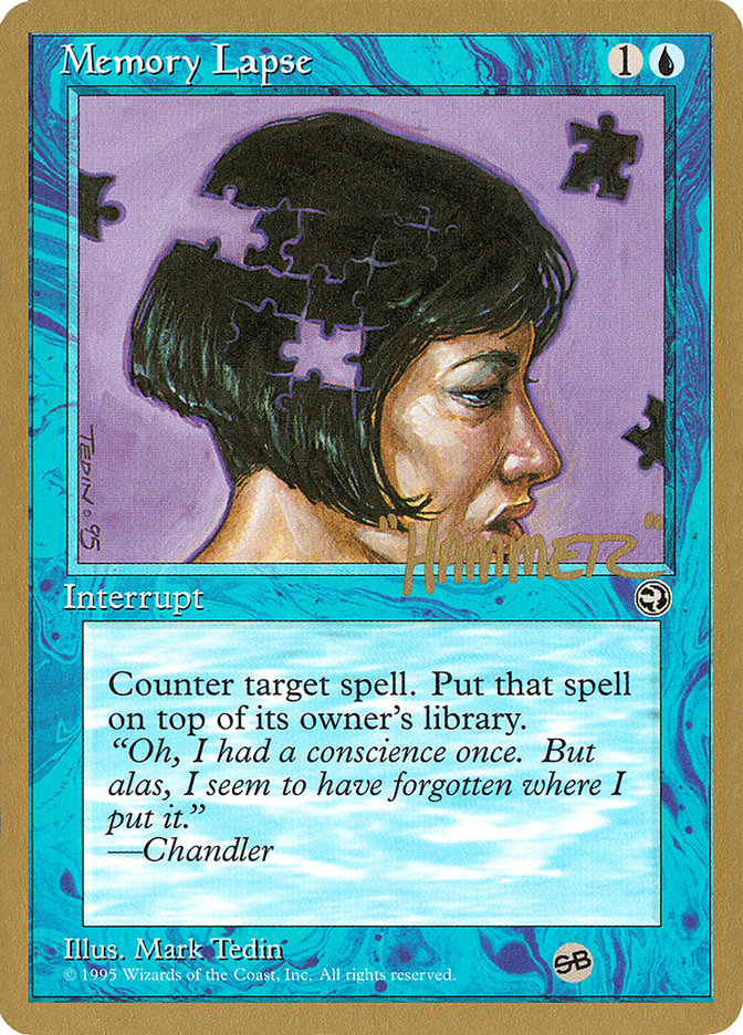Memory Lapse (Jigsaw) (Shawn "Hammer" Regnier) (SB) [Pro Tour Collector Set] - The Mythic Store | 24h Order Processing