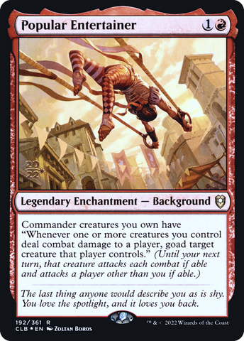 Popular Entertainer [Commander Legends: Battle for Baldur's Gate Prerelease Promos] - The Mythic Store | 24h Order Processing