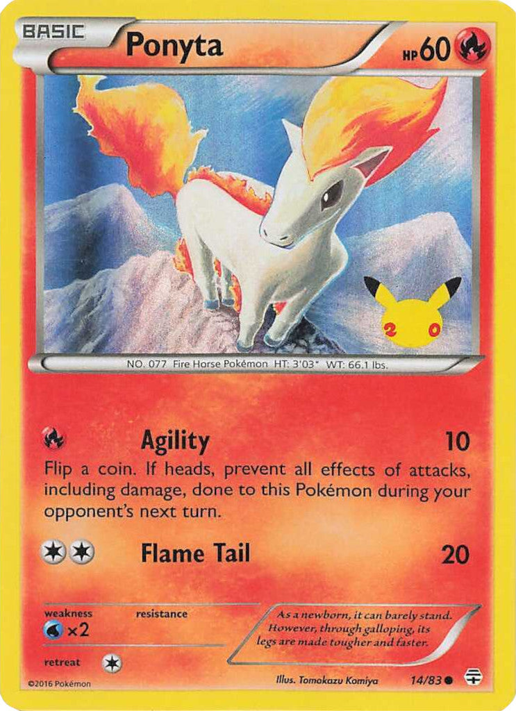 Ponyta (14/83) (20th Anniversary Stamp) [XY: Generations] - The Mythic Store | 24h Order Processing