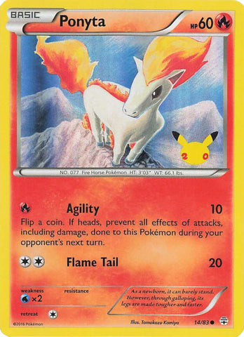 Ponyta (14/83) (20th Anniversary Stamp) [XY: Generations] - The Mythic Store | 24h Order Processing