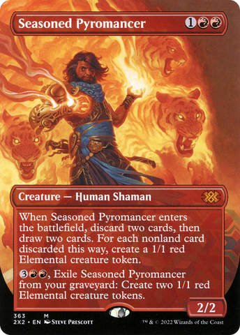 Seasoned Pyromancer (Borderless Alternate Art) [Double Masters 2022] - The Mythic Store | 24h Order Processing