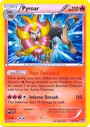 Pyroar(12/119) (Cosmos Holo) (Blister Exclusive) [XY: Phantom Forces] - The Mythic Store | 24h Order Processing
