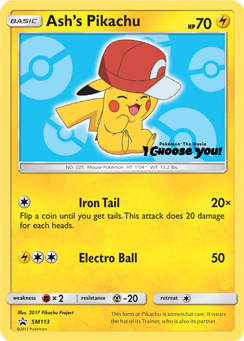 Ash's Pikachu (SM113) [Sun & Moon: Black Star Promos] - The Mythic Store | 24h Order Processing