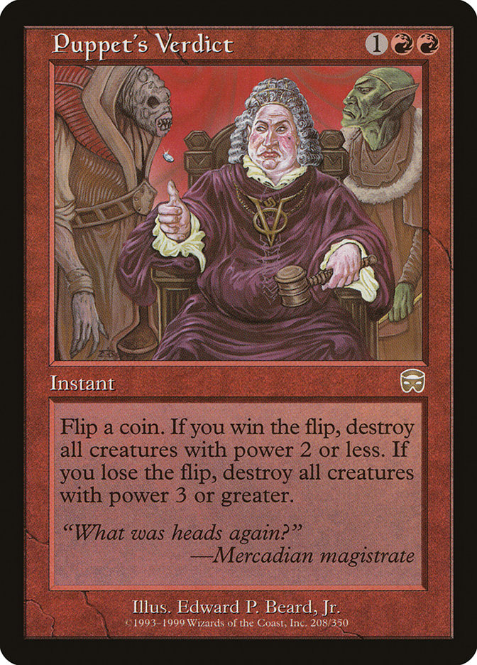 Puppet's Verdict [Mercadian Masques] - The Mythic Store | 24h Order Processing