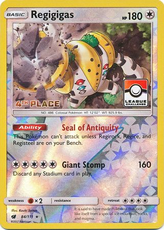 Regigigas (84/111) (League Promo 4th Place) [Sun & Moon: Crimson Invasion] - The Mythic Store | 24h Order Processing