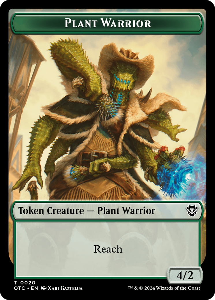 Plant Warrior // Plant Double-Sided Token [Outlaws of Thunder Junction Commander Tokens] - The Mythic Store | 24h Order Processing