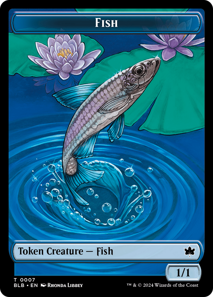 Fish // Warren Warleader Double-Sided Token [Bloomburrow Tokens] - The Mythic Store | 24h Order Processing