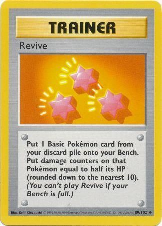 Revive (89/102) [Base Set Shadowless Unlimited] - The Mythic Store | 24h Order Processing