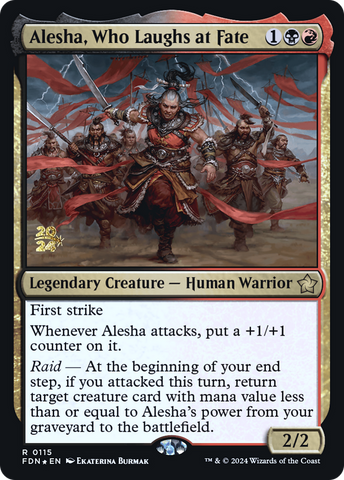 Alesha, Who Laughs at Fate [Foundations Prerelease Promos] - The Mythic Store | 24h Order Processing