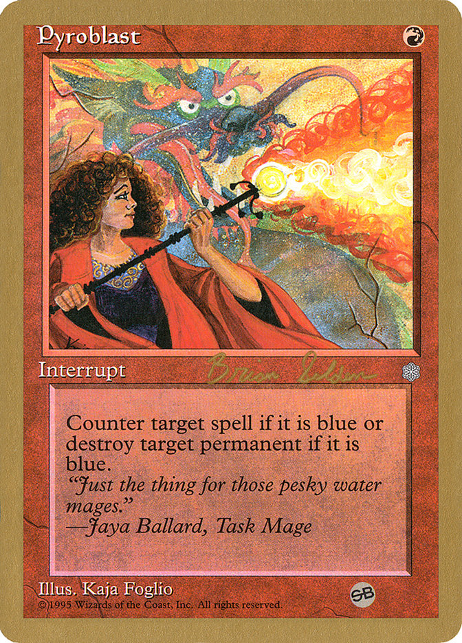 Pyroblast (Brian Selden) (SB) [World Championship Decks 1998] - The Mythic Store | 24h Order Processing