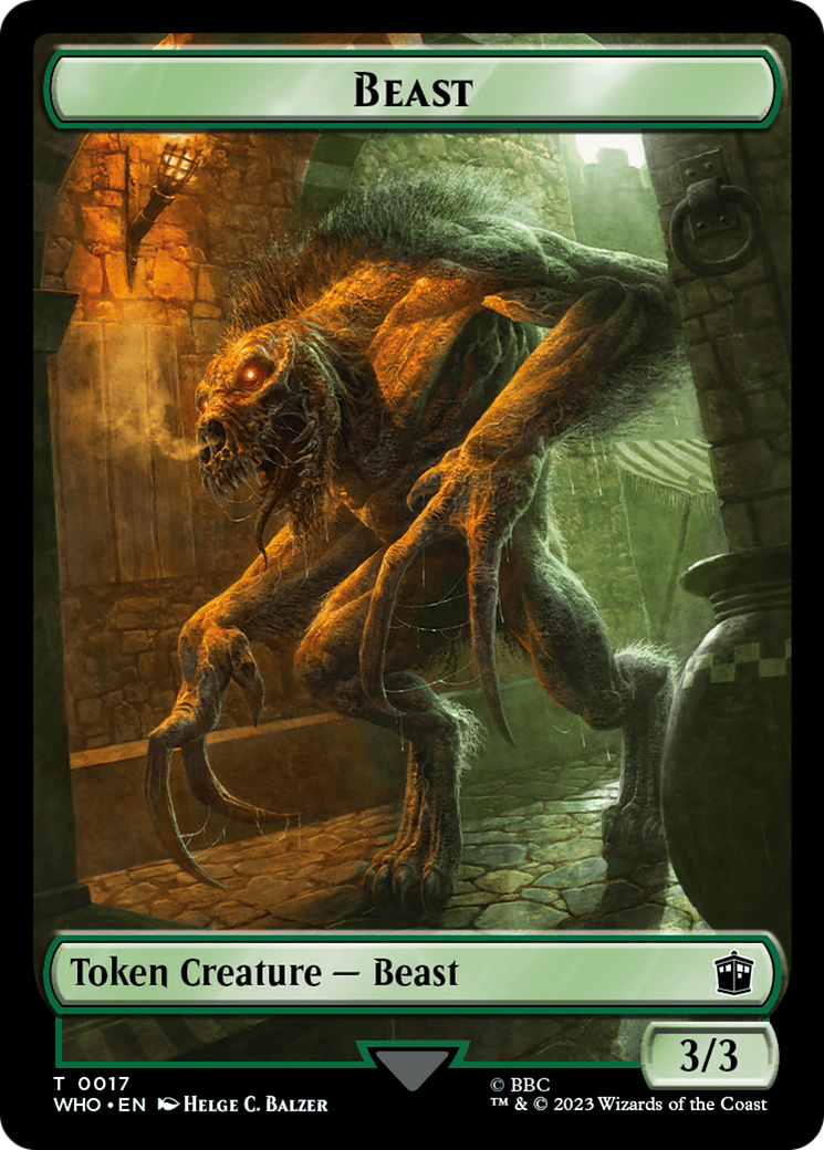 Copy // Beast Double-Sided Token [Doctor Who Tokens] - The Mythic Store | 24h Order Processing