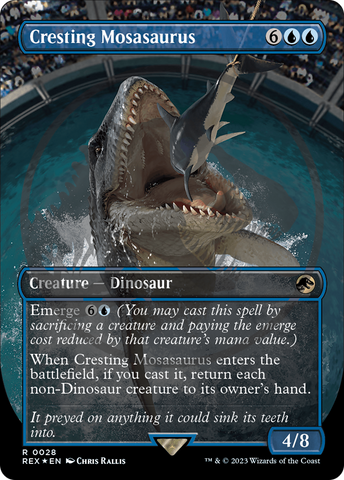 Cresting Mosasaurus (Emblem) (Borderless) [Jurassic World Collection Tokens] - The Mythic Store | 24h Order Processing
