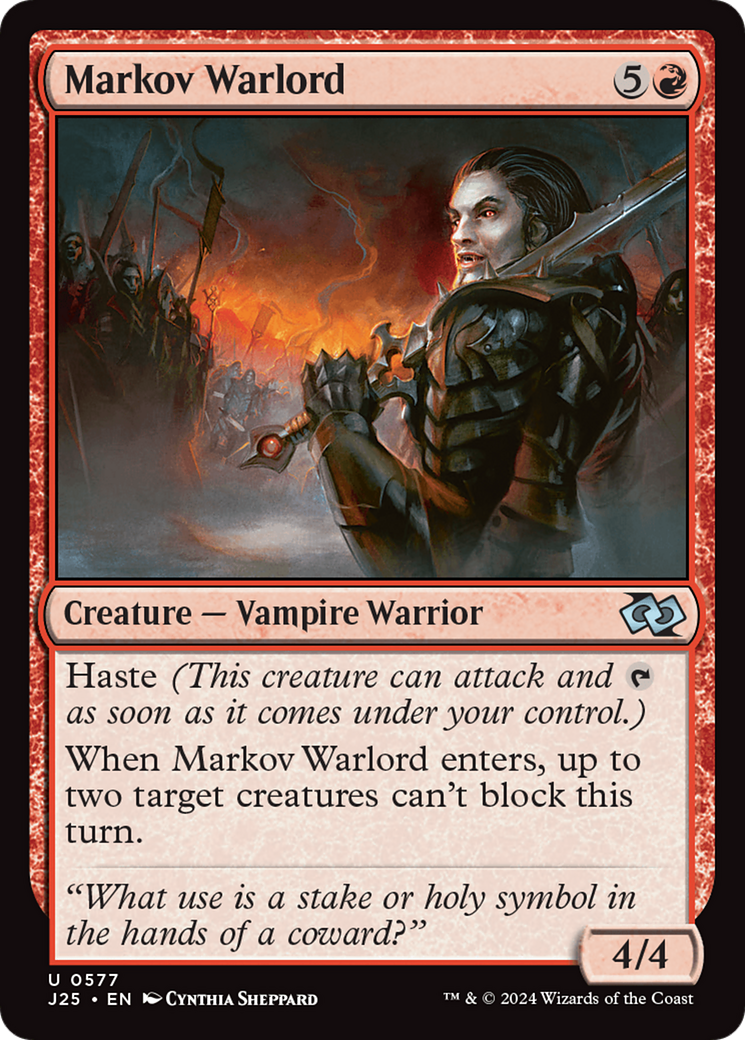 Markov Warlord [Foundations Jumpstart] - The Mythic Store | 24h Order Processing