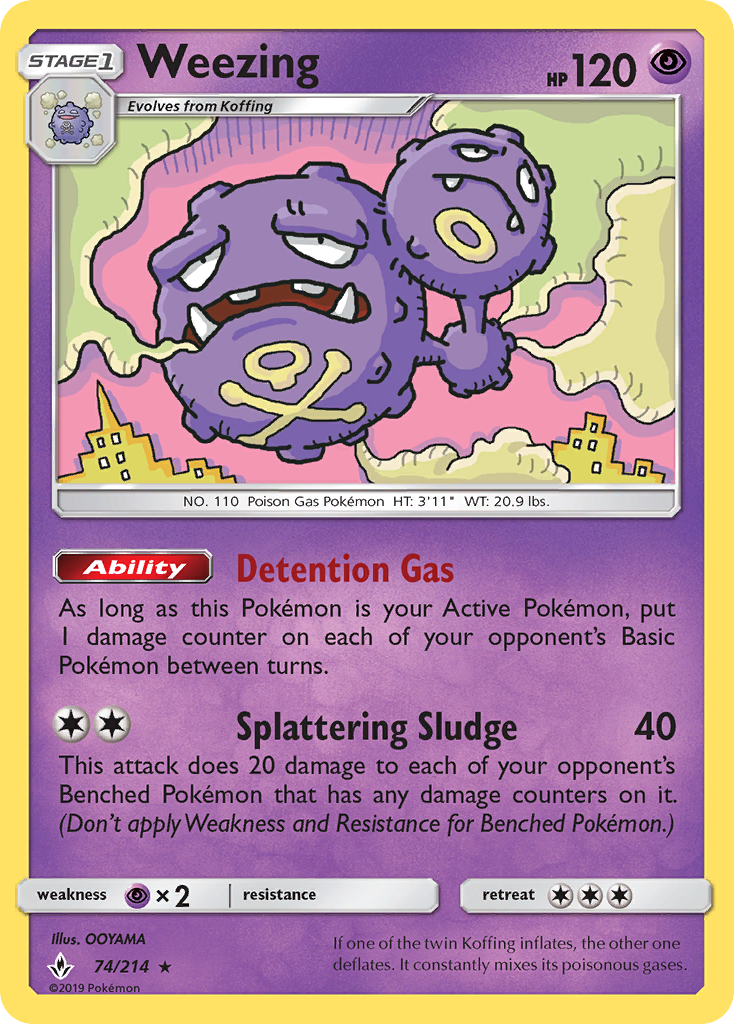 Weezing (74/214) [Sun & Moon: Unbroken Bonds] - The Mythic Store | 24h Order Processing
