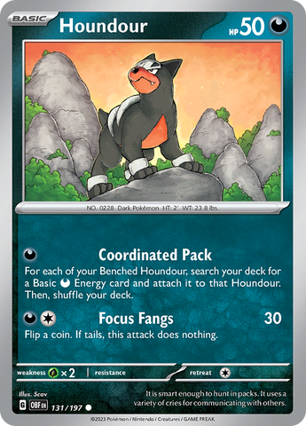 Houndour (131/197) [Scarlet & Violet: Obsidian Flames] - The Mythic Store | 24h Order Processing