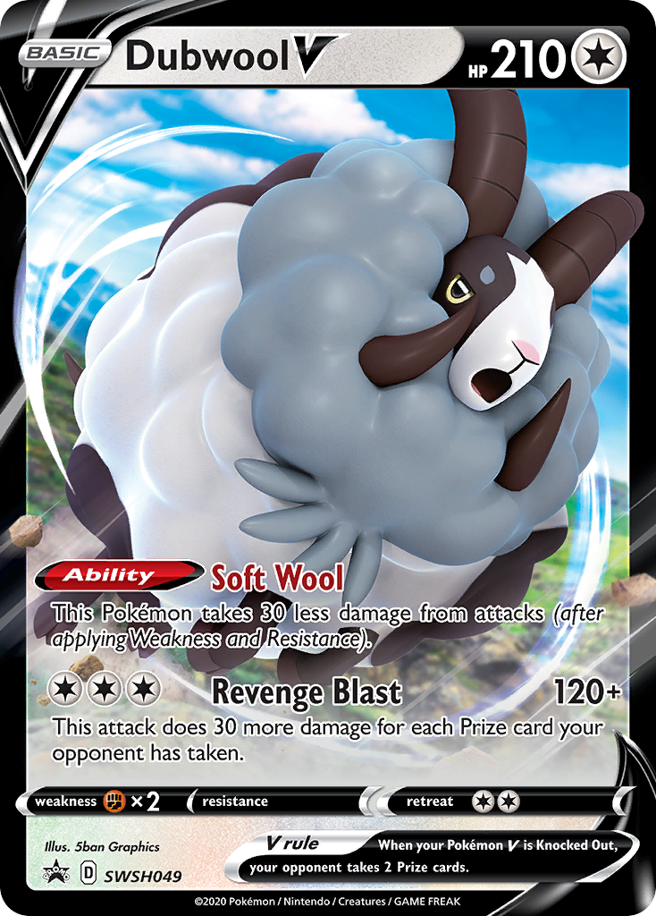 Dubwool V (SWSH049) (Jumbo Card) [Sword & Shield: Black Star Promos] - The Mythic Store | 24h Order Processing