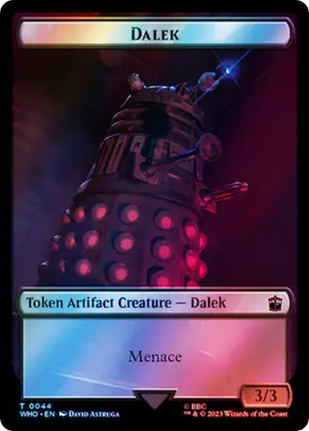 Dalek // Alien Warrior Double-Sided Token (Surge Foil) [Doctor Who Tokens] - The Mythic Store | 24h Order Processing