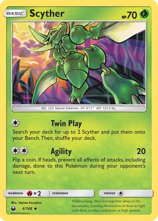 Scyther (4/168) [Sun & Moon: Celestial Storm] - The Mythic Store | 24h Order Processing