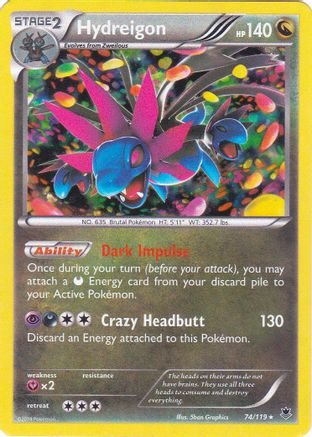 Hydreigon (74/119) (Cosmos Holo) (Blister Exclusive) [XY: Phantom Forces] - The Mythic Store | 24h Order Processing