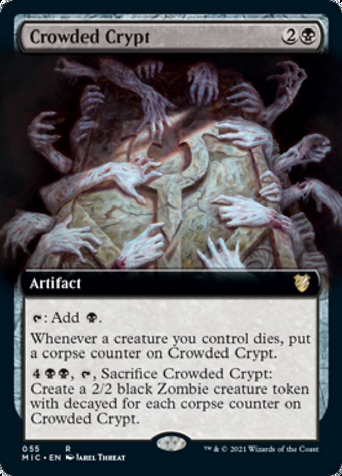 Crowded Crypt (Extended Art) [Innistrad: Midnight Hunt Commander] - The Mythic Store | 24h Order Processing