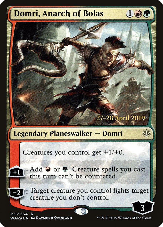 Domri, Anarch of Bolas [War of the Spark Prerelease Promos] - The Mythic Store | 24h Order Processing