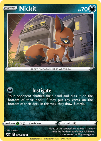 Nickit (125/202) [Sword & Shield: Base Set] - The Mythic Store | 24h Order Processing