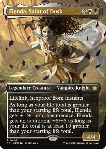 Elenda, Saint of Dusk (Borderless) (Mana Foil) [Foundations] - The Mythic Store | 24h Order Processing