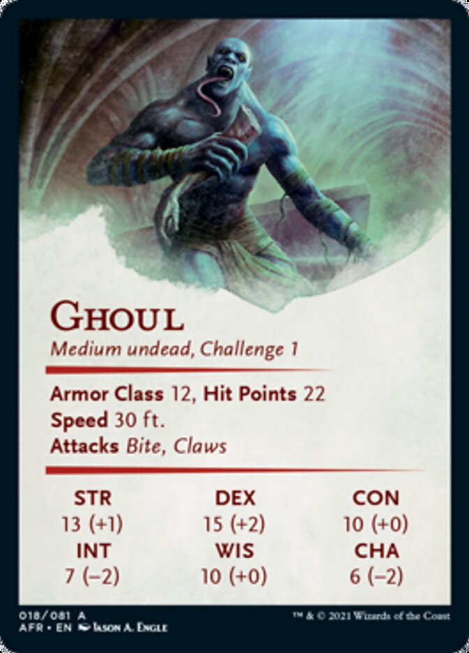 Ghoul Art Card (Gold-Stamped Signature) [Dungeons & Dragons: Adventures in the Forgotten Realms Art Series] - The Mythic Store | 24h Order Processing