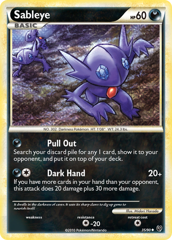 Sableye (35/90) [HeartGold & SoulSilver: Undaunted] - The Mythic Store | 24h Order Processing