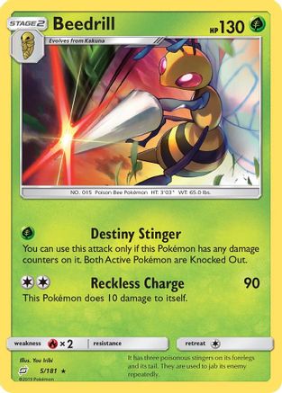 Beedrill (5/181) [Sun & Moon: Team Up] - The Mythic Store | 24h Order Processing