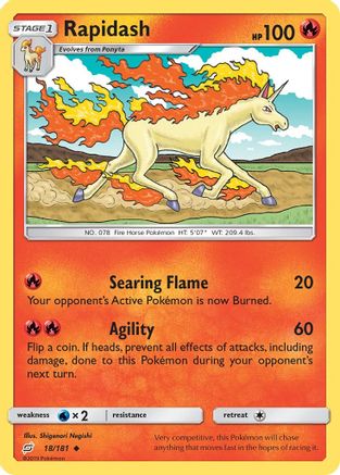 Rapidash (18/181) [Sun & Moon: Team Up] - The Mythic Store | 24h Order Processing