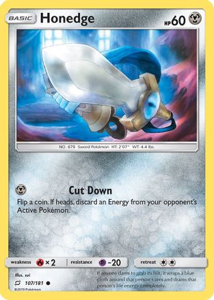 Honedge (107/181) [Sun & Moon: Team Up] - The Mythic Store | 24h Order Processing