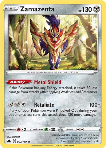 Zamazenta (097/159) [Sword & Shield: Crown Zenith] - The Mythic Store | 24h Order Processing