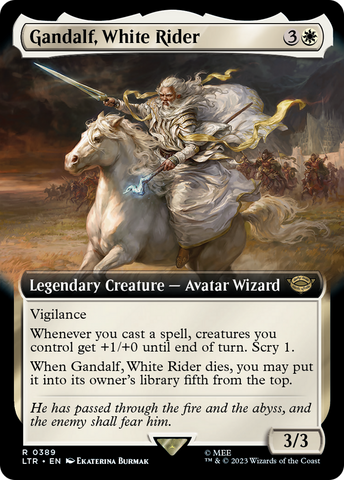 Gandalf, White Rider (Extended Art) [The Lord of the Rings: Tales of Middle-Earth] - The Mythic Store | 24h Order Processing