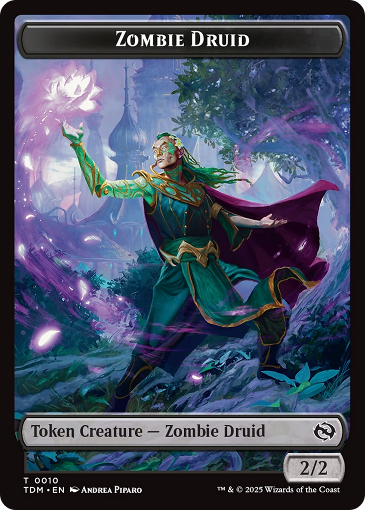 Treasure // Zombie Druid Double-Sided Token [Tarkir: Dragonstorm Tokens] - The Mythic Store | 24h Order Processing