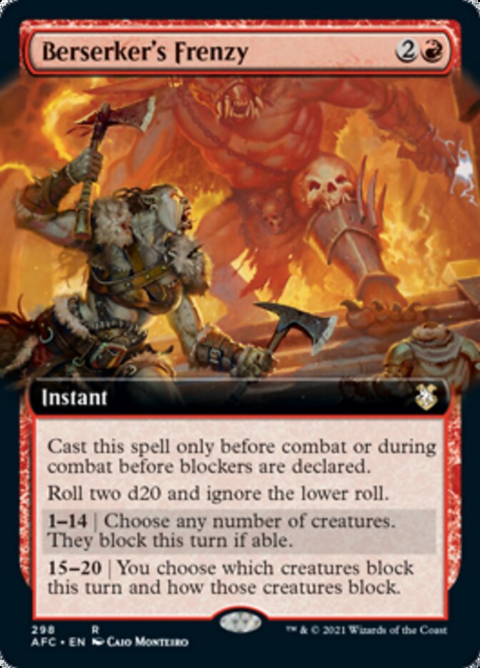Berserker's Frenzy (Extended Art) [Dungeons & Dragons: Adventures in the Forgotten Realms Commander] - The Mythic Store | 24h Order Processing