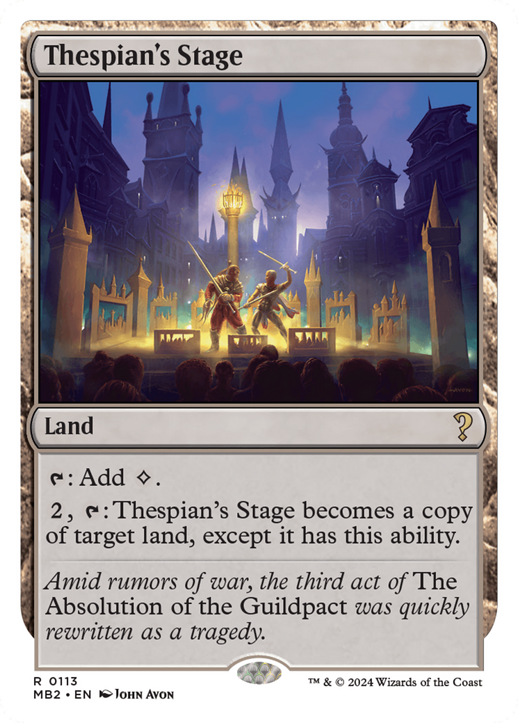 Thespian's Stage (White Border) [Mystery Booster 2] - The Mythic Store | 24h Order Processing